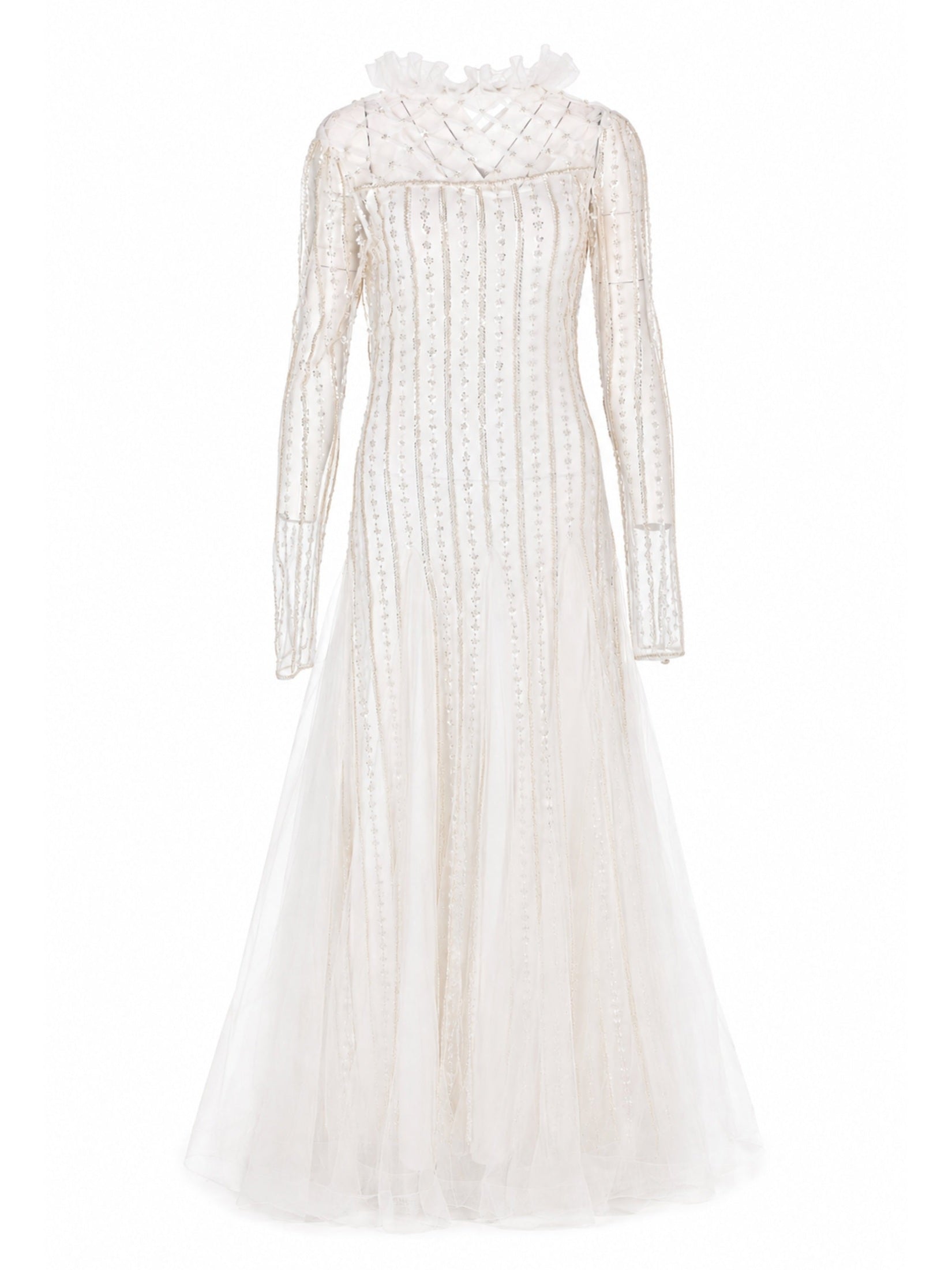 Off white after party wedding sequence dress with inner dress