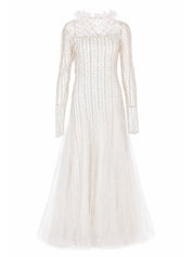 Off white after party wedding sequence dress with inner dress