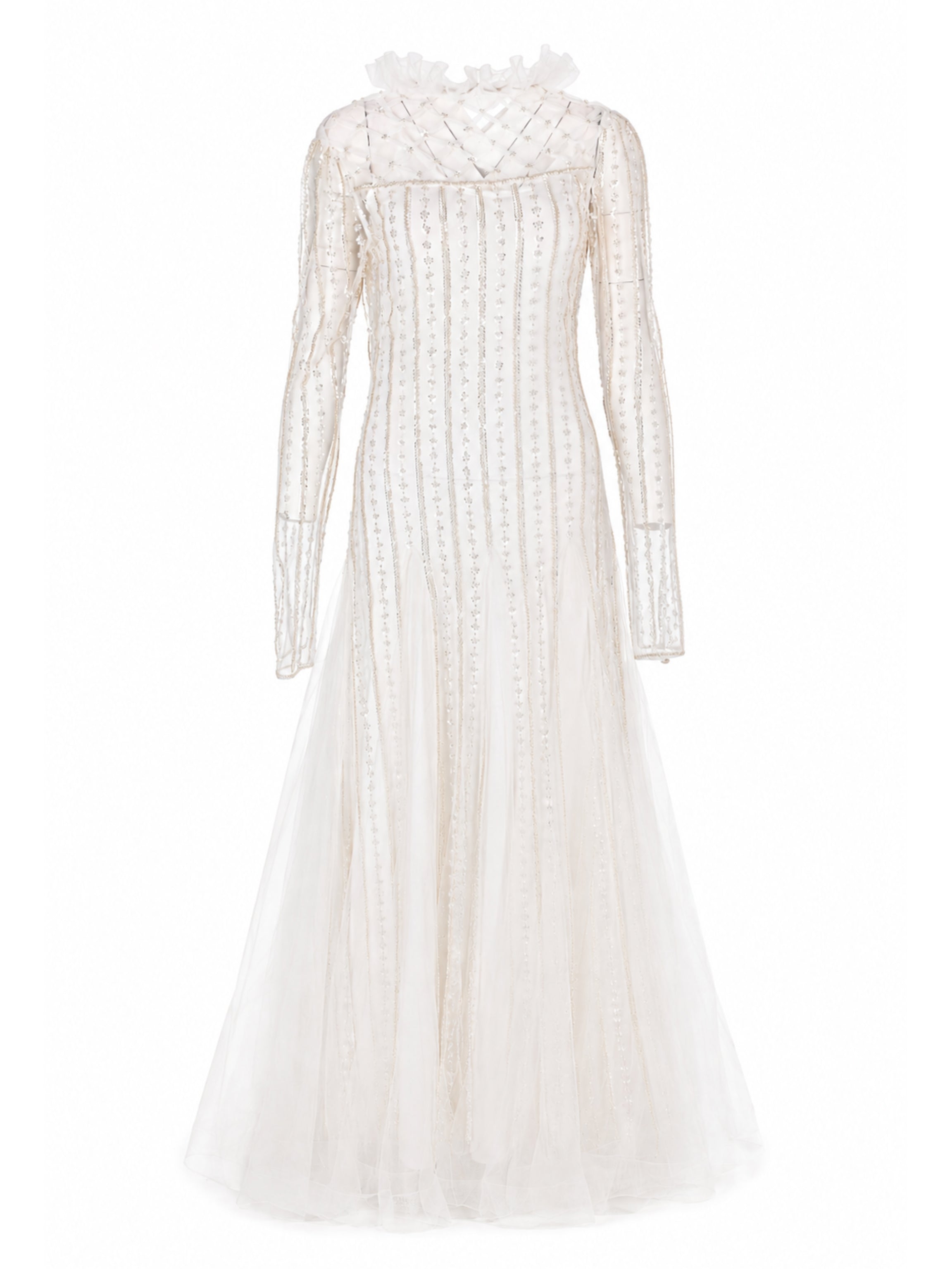 Off white after party wedding sequence dress with inner dress
