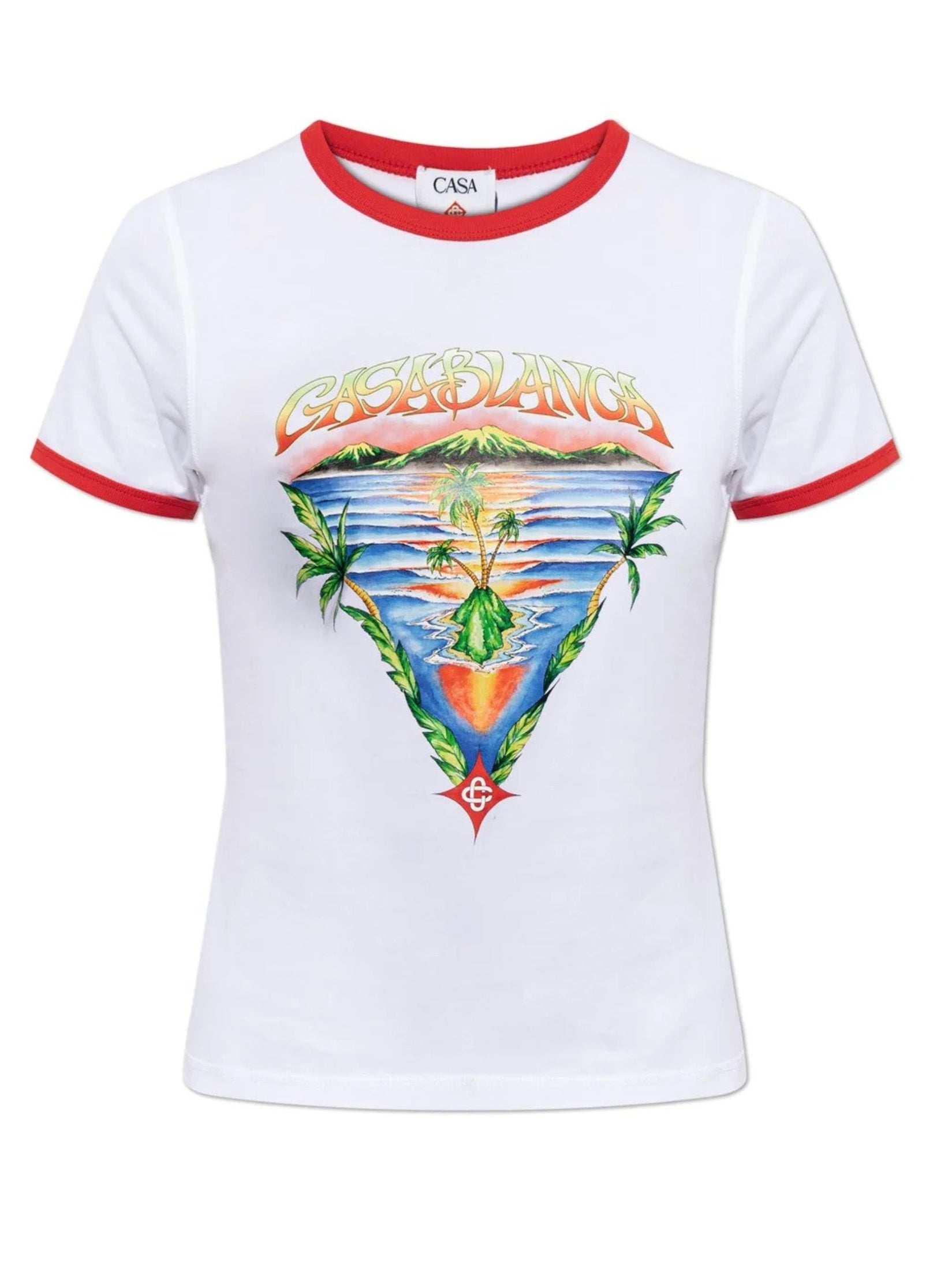 Innocence triangle longline ringer tee