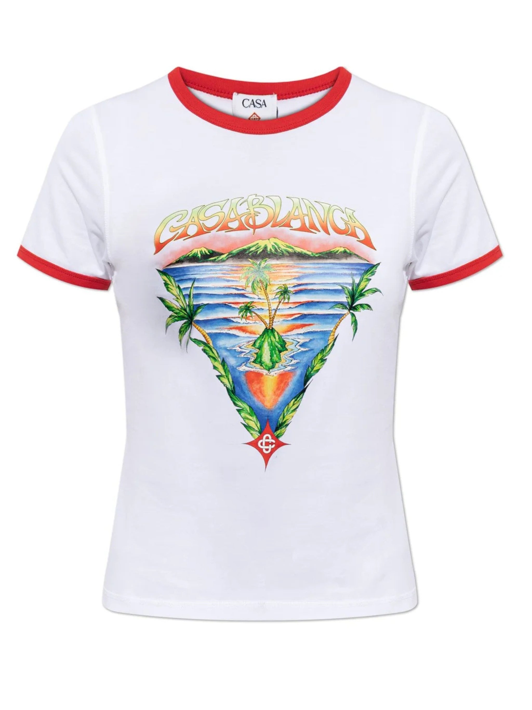 Innocence Triangle Longline Ringer Tee