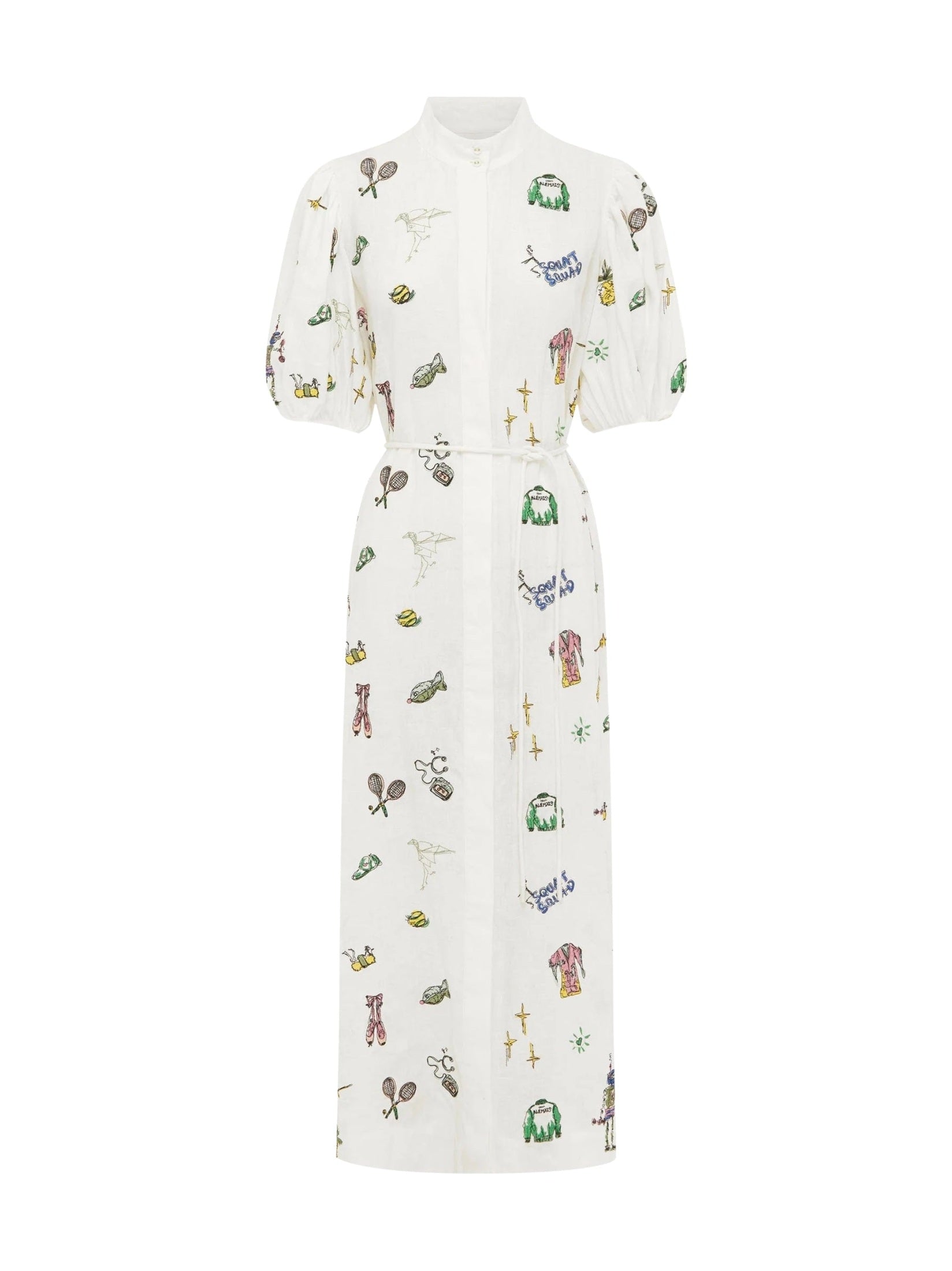 Play embroidered shirt dress