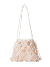 Ivory & light peach belle shoulder bag