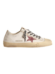 V-Star with pink glitter star and metallic leather heel tab