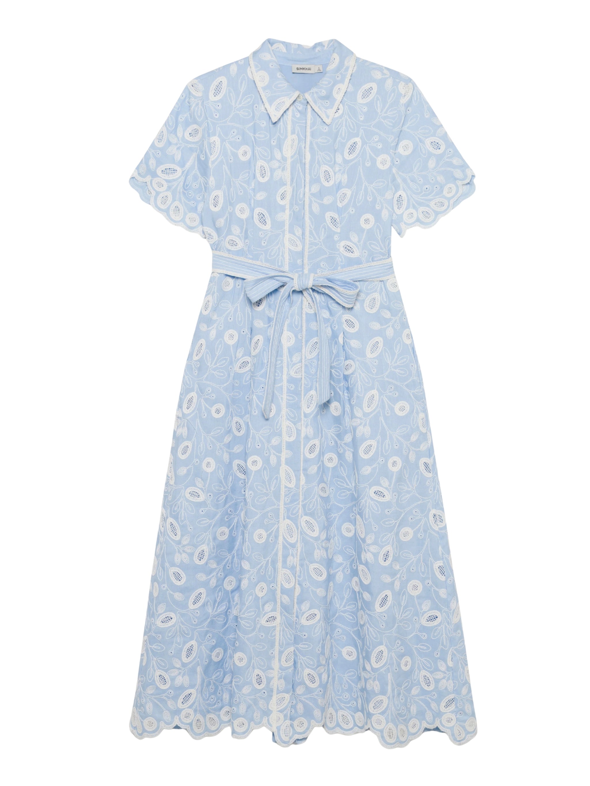 Audria s/s belted midi dress