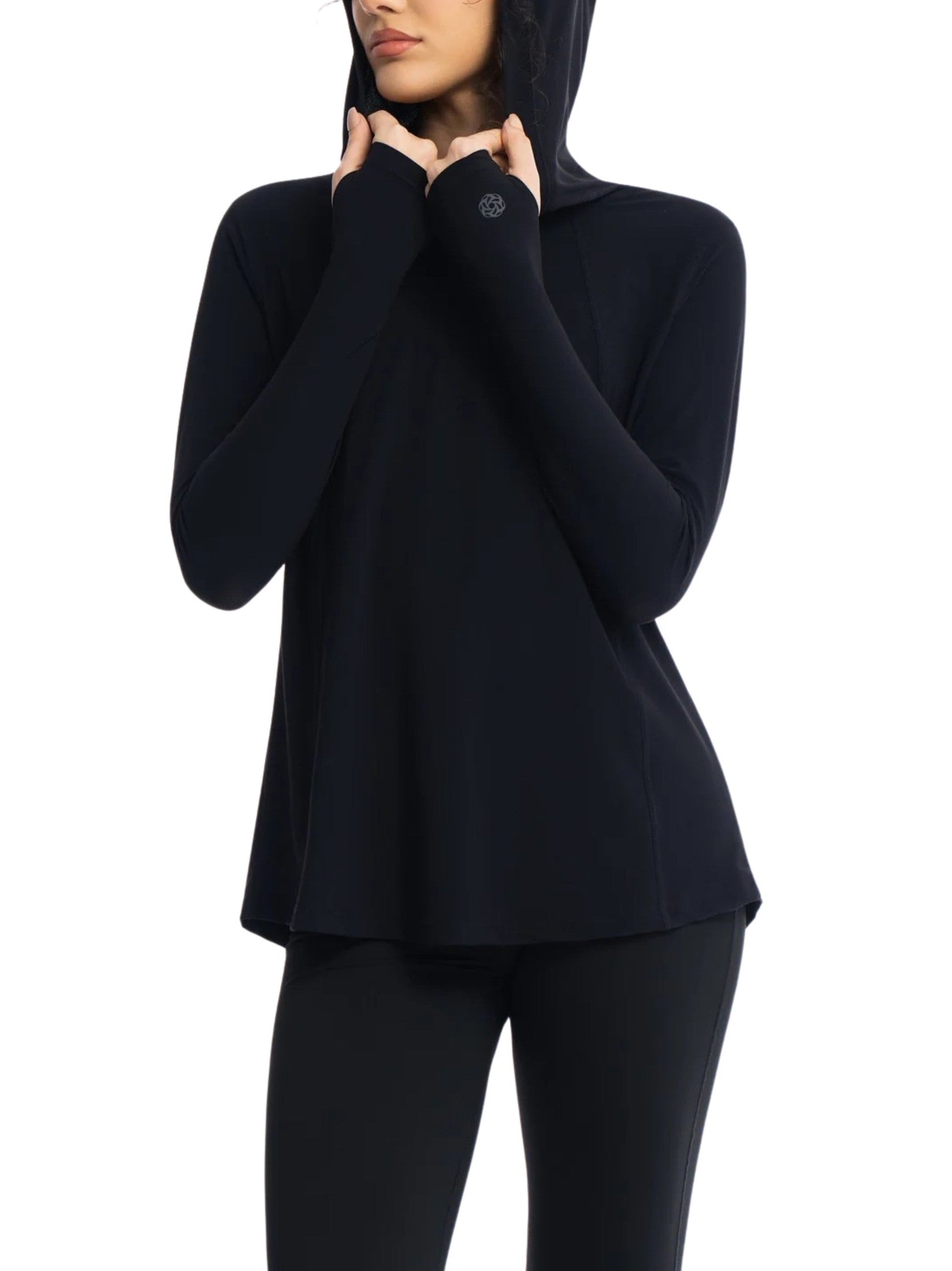 Active hooded top
