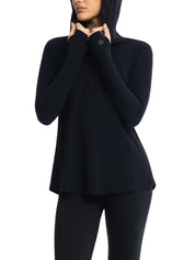 Active hooded top