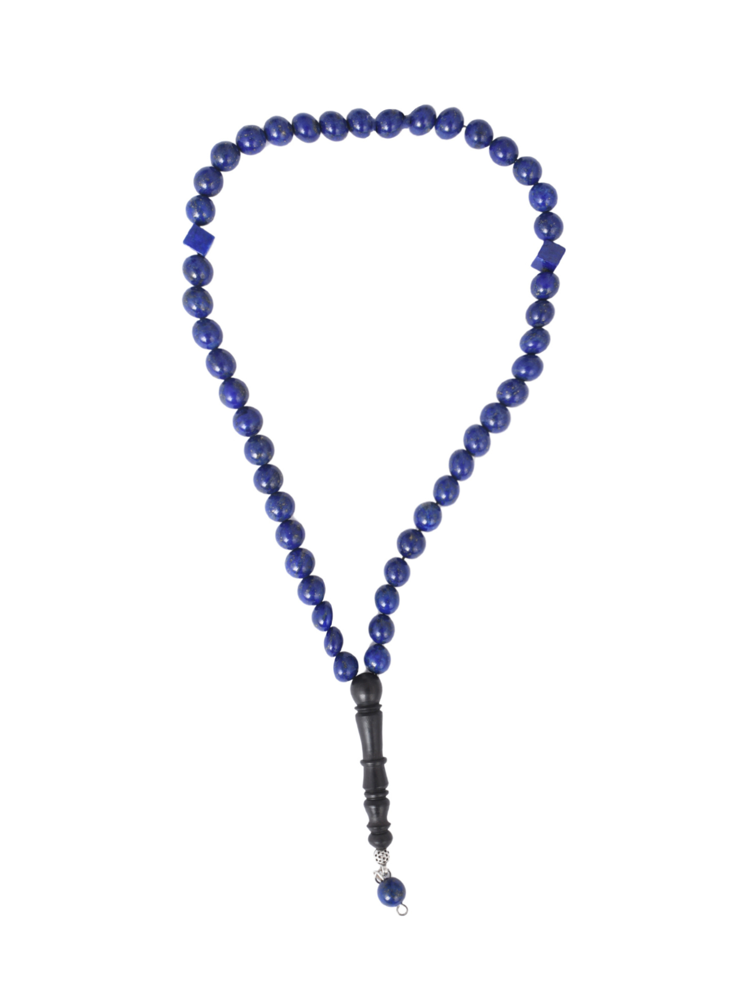 Blue lapis with brown wood abanos head