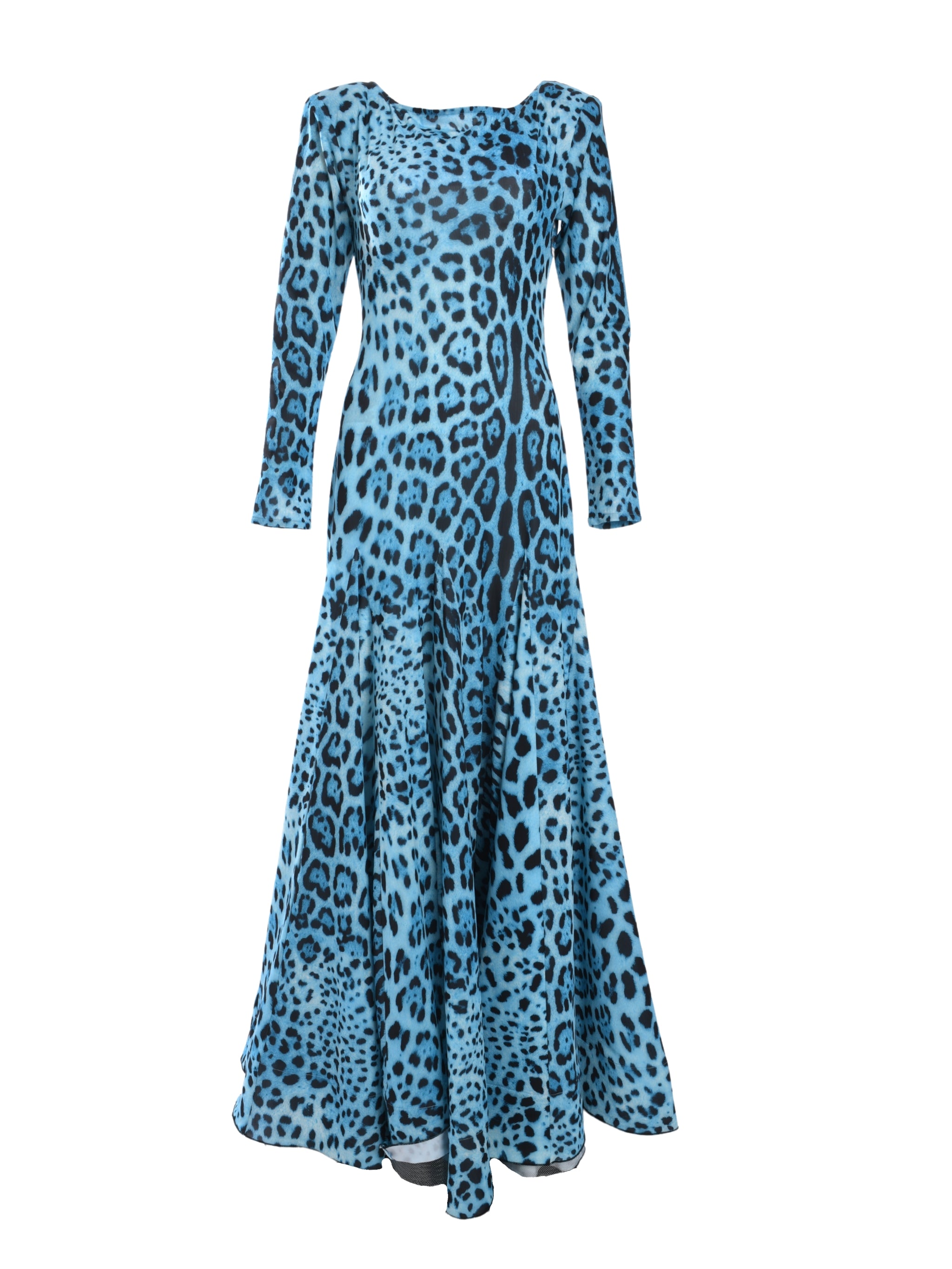 DRESS BLUE LEOPARD DRESS