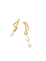 MOLTEN BAROQUE PEARL MISMATCH DROP EARRINGS