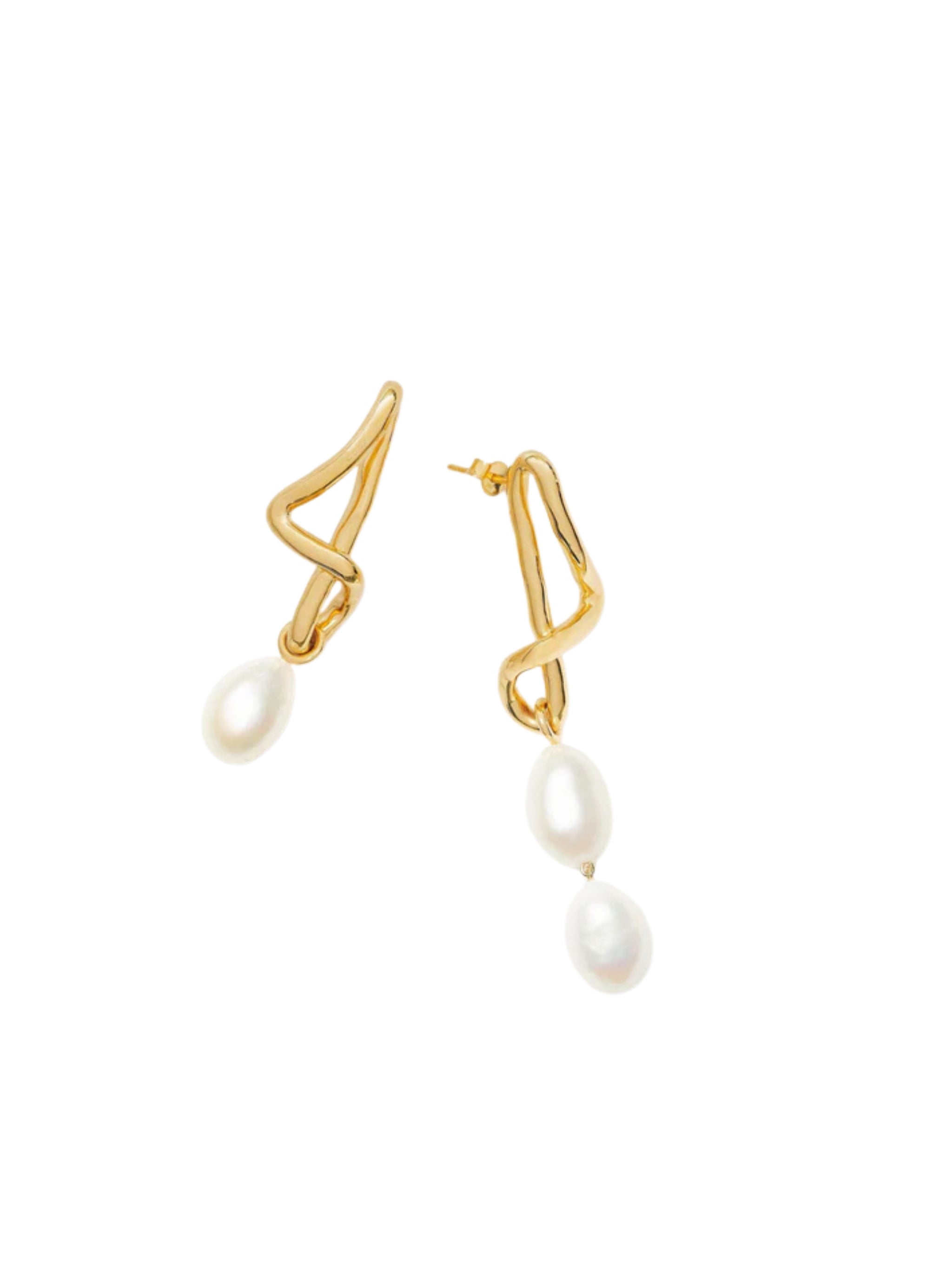 MOLTEN BAROQUE PEARL MISMATCH DROP EARRINGS