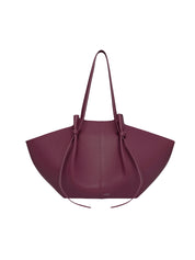 LARGE MOCHI WINE PEBBLE GRAINED LEATHER