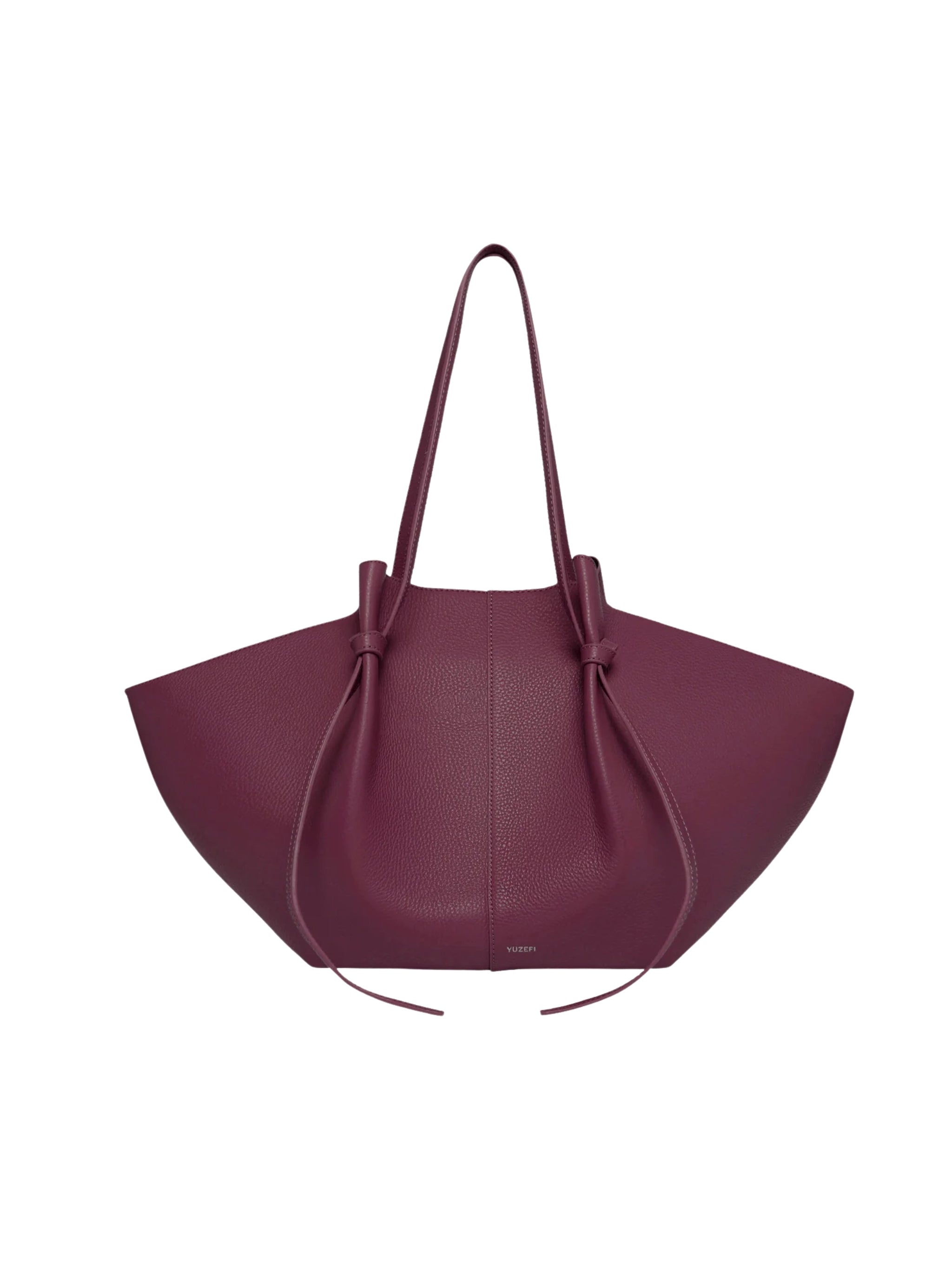 LARGE MOCHI WINE PEBBLE GRAINED LEATHER