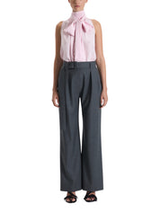 BELTED WIDE LEG TROUSERS