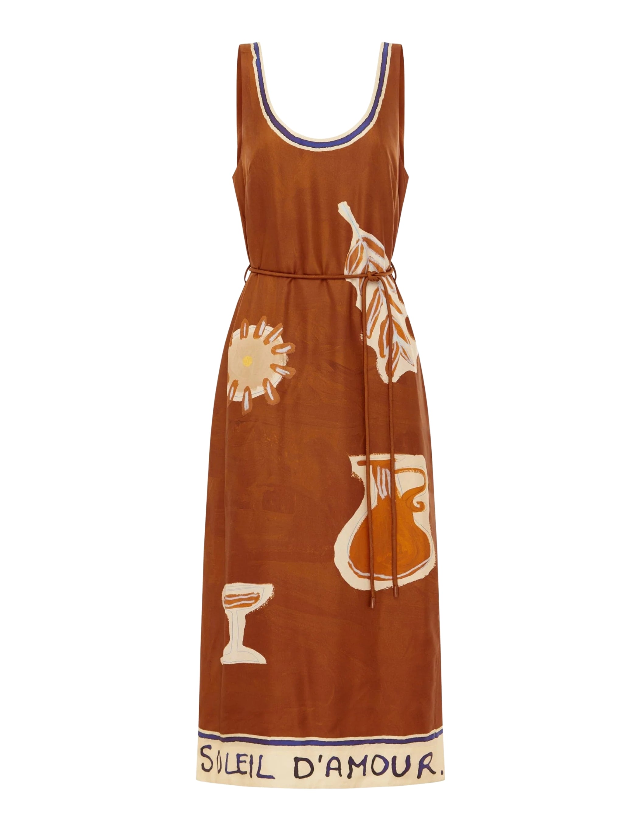 Soleil d'amour silk midi dress