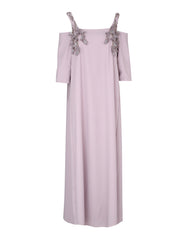 Purple Cold-Shoulder Dress