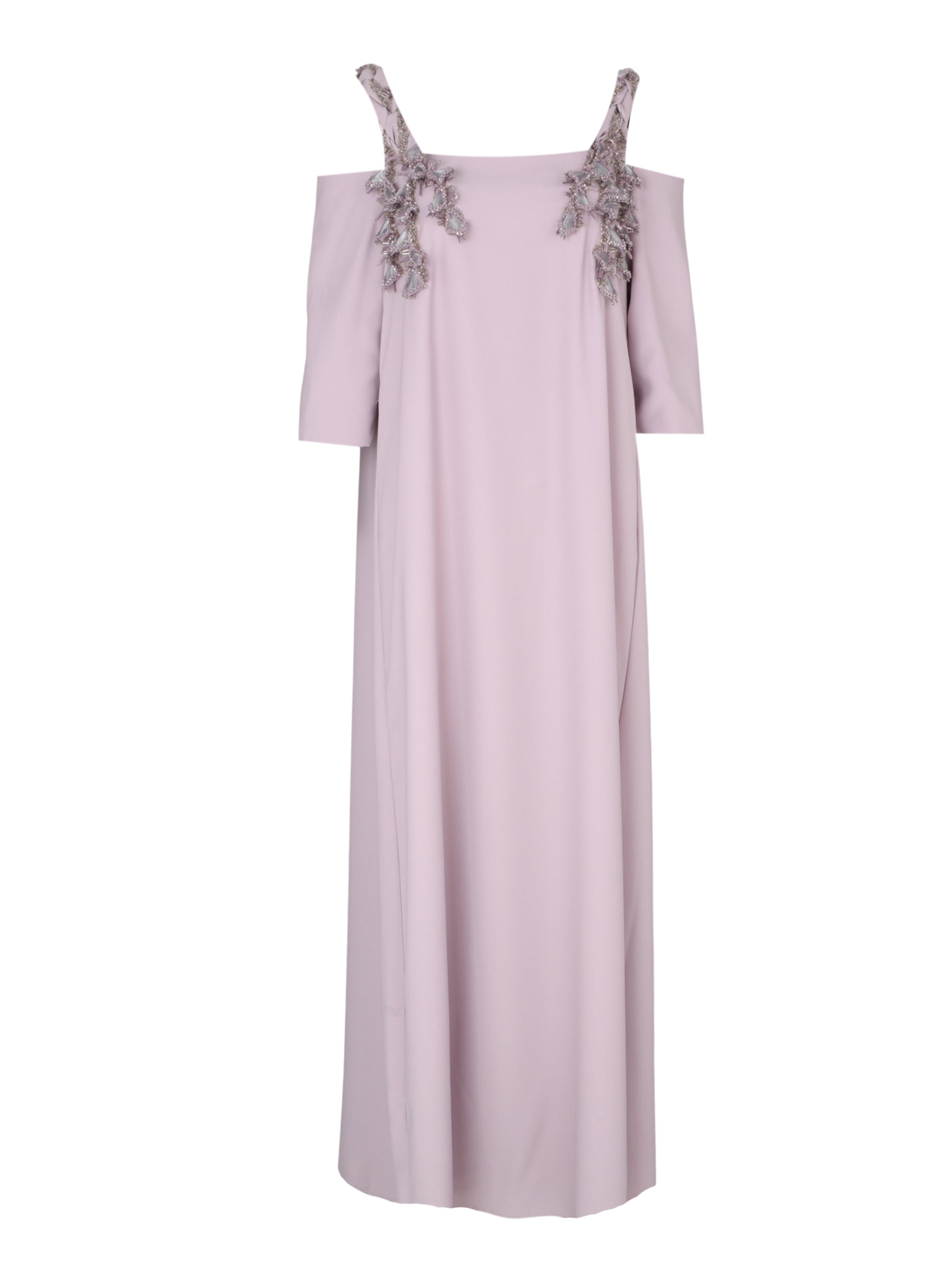 Purple Cold-Shoulder Dress