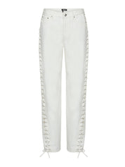 Loose fit laced jeans