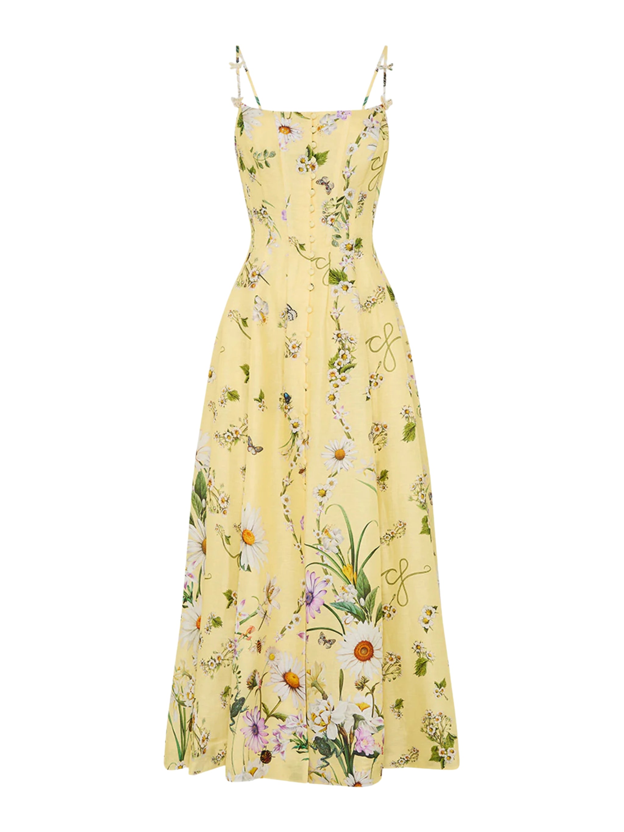 CORSET DRESS WITH LONG FLARED SKIRT