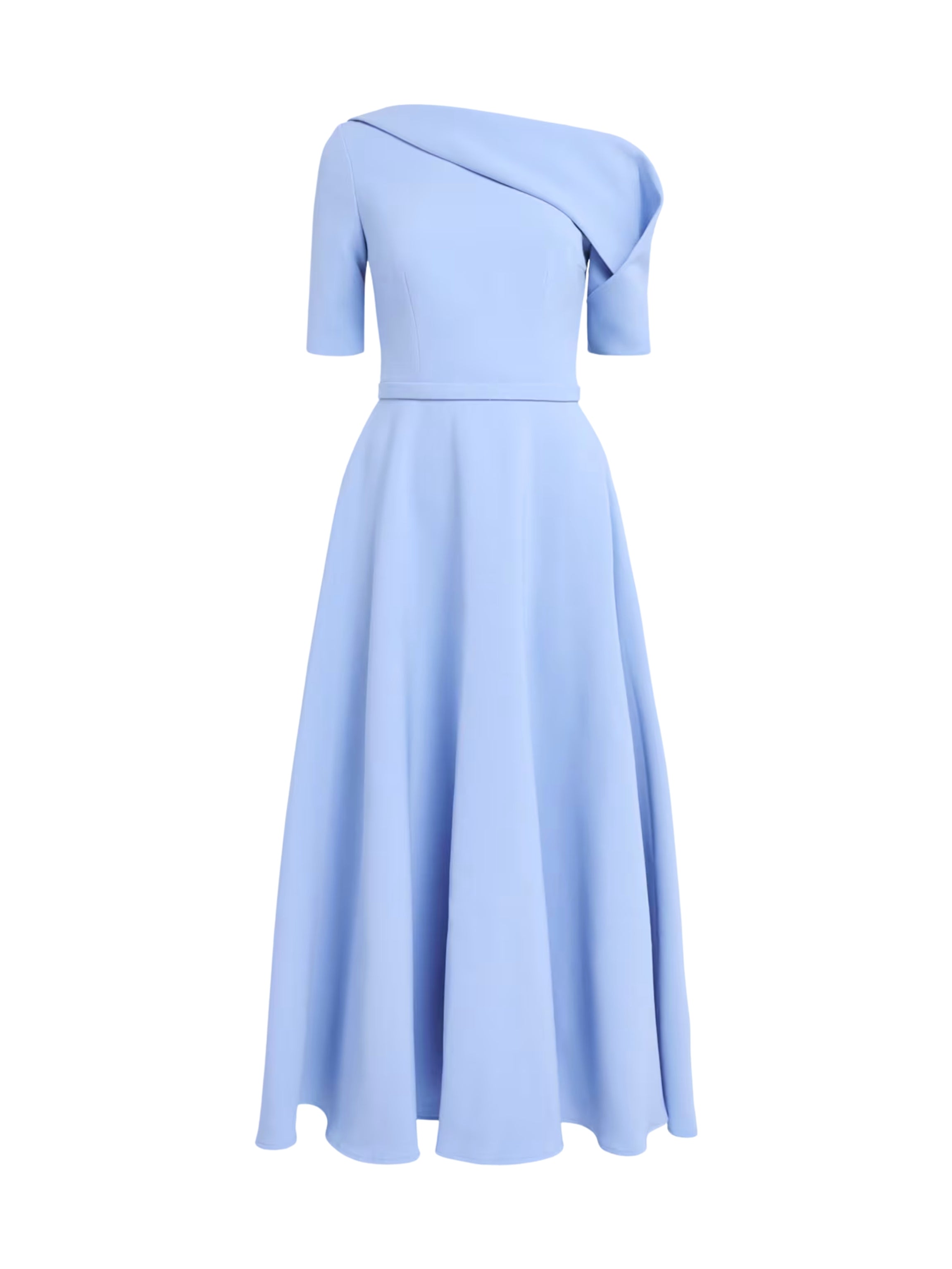 Asymmetric a-line gown with drape detail