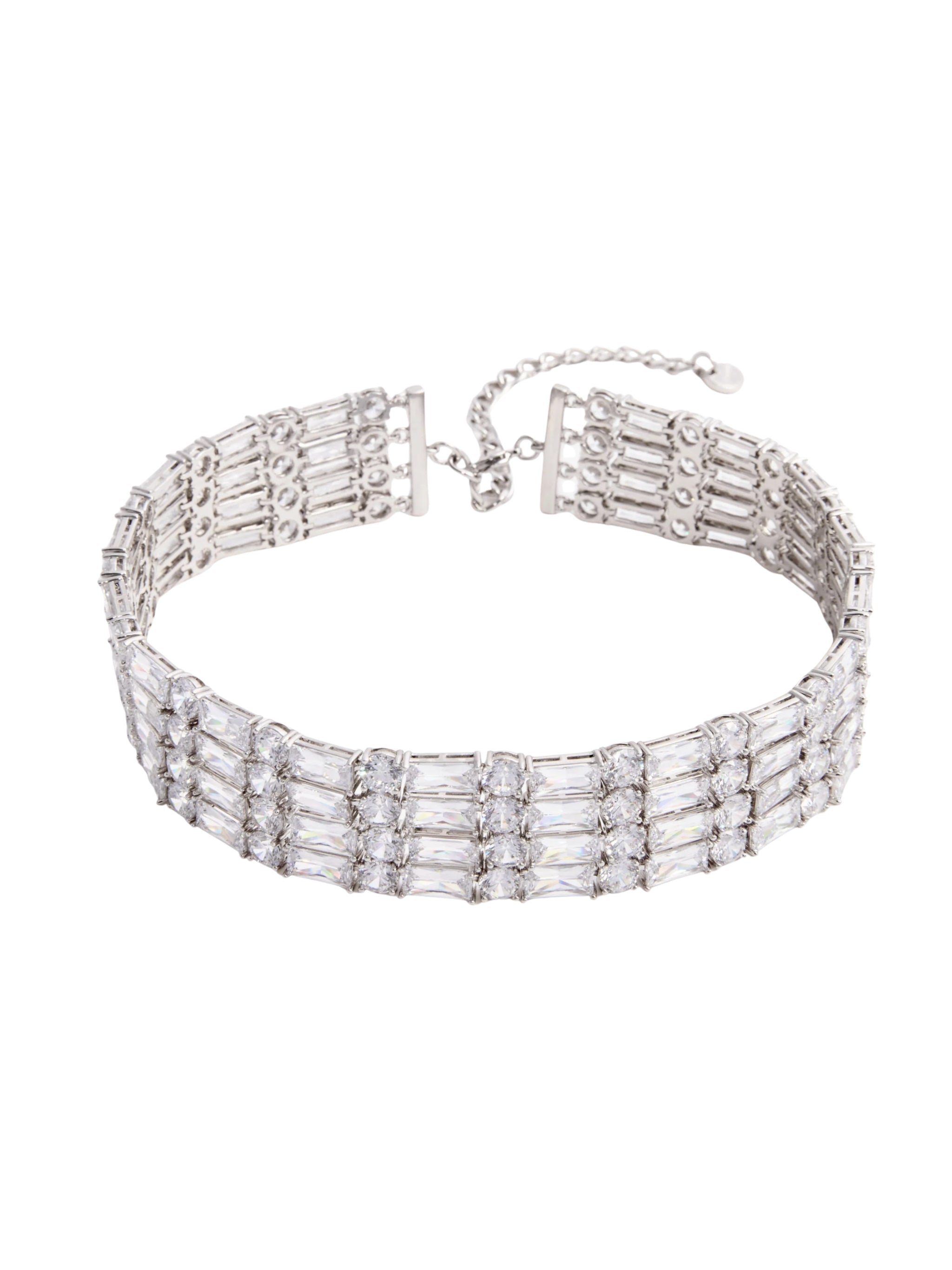 Silver Crystal Choker