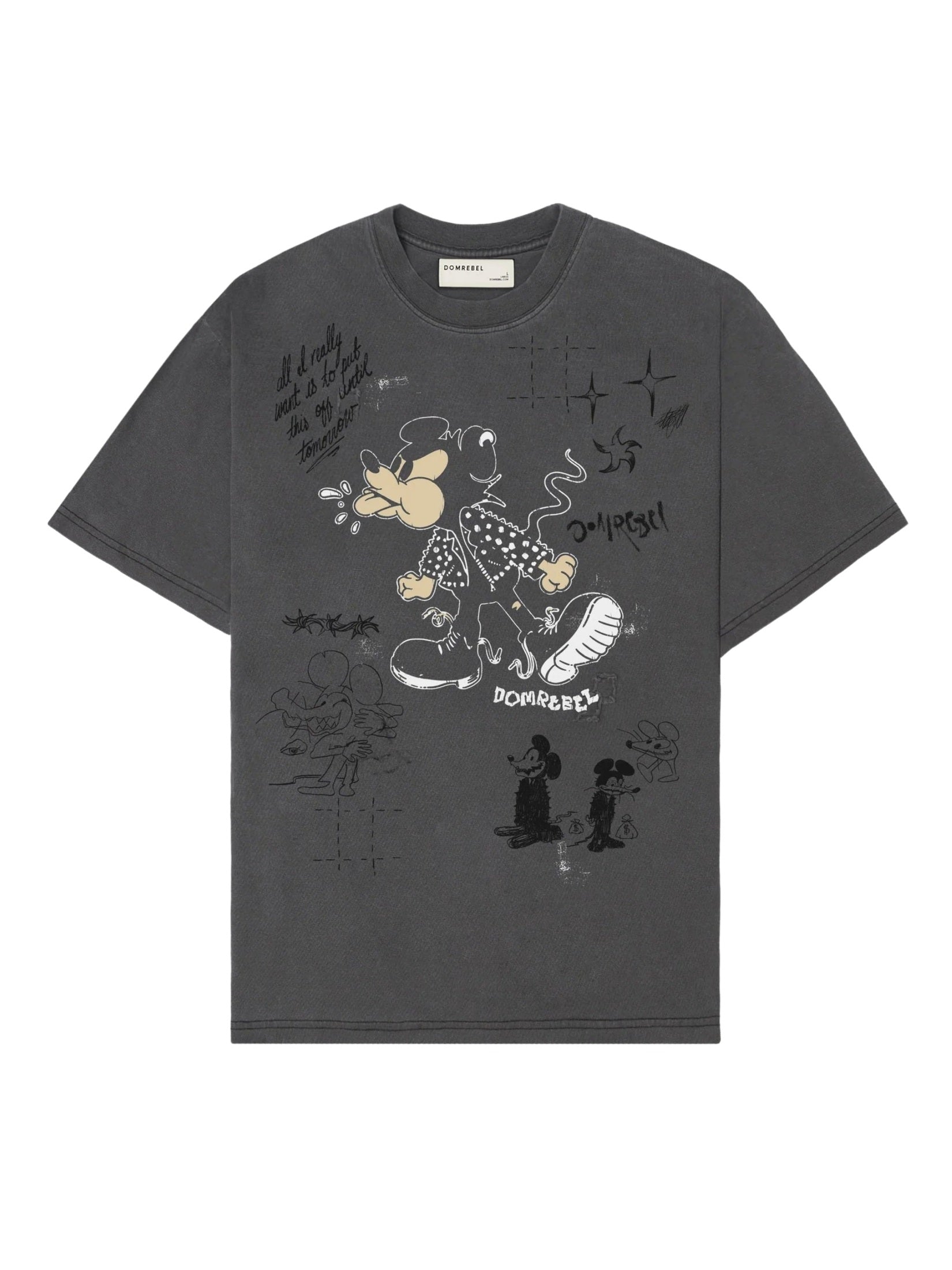 Spit t-shirt faded black