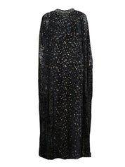 Imola beaded neckline fil coupe chiffon full length cape dress