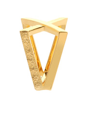 Najdi x ring in sterling silver & 18k gold vermeil and white cz