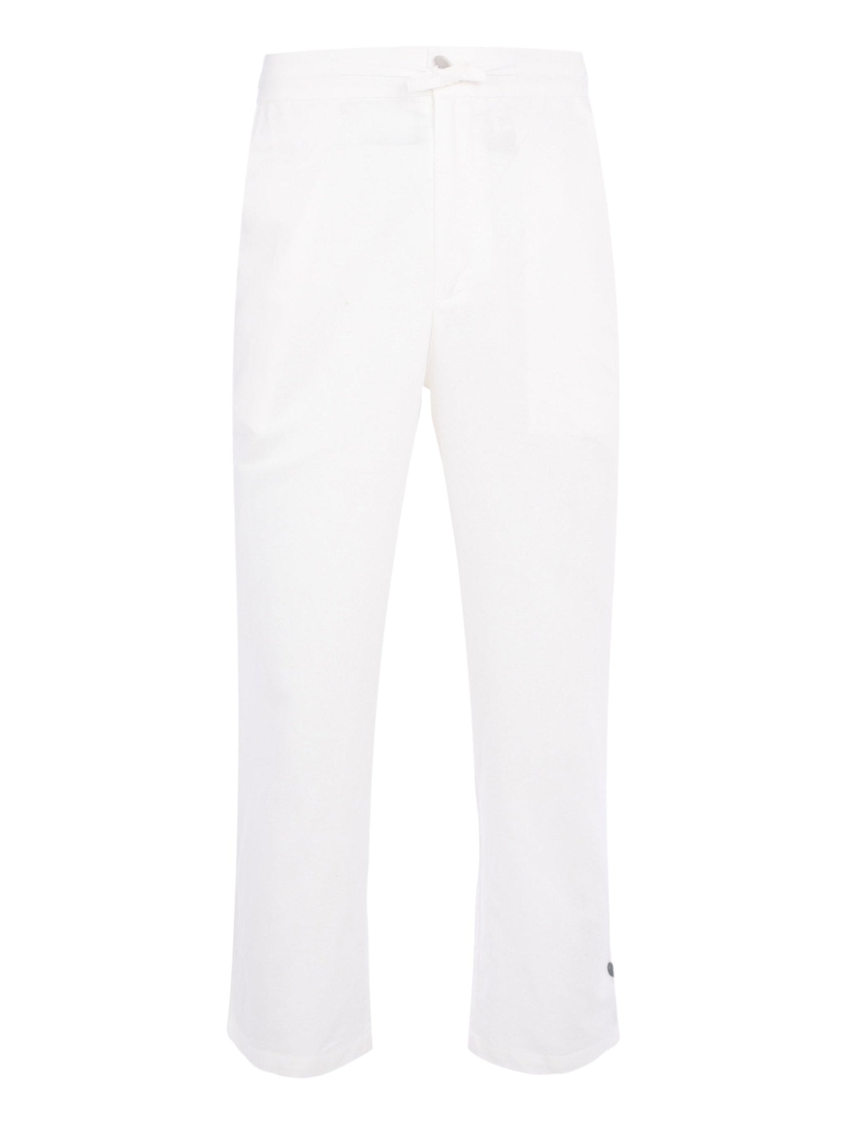 Linen white pant (logo back pocket)