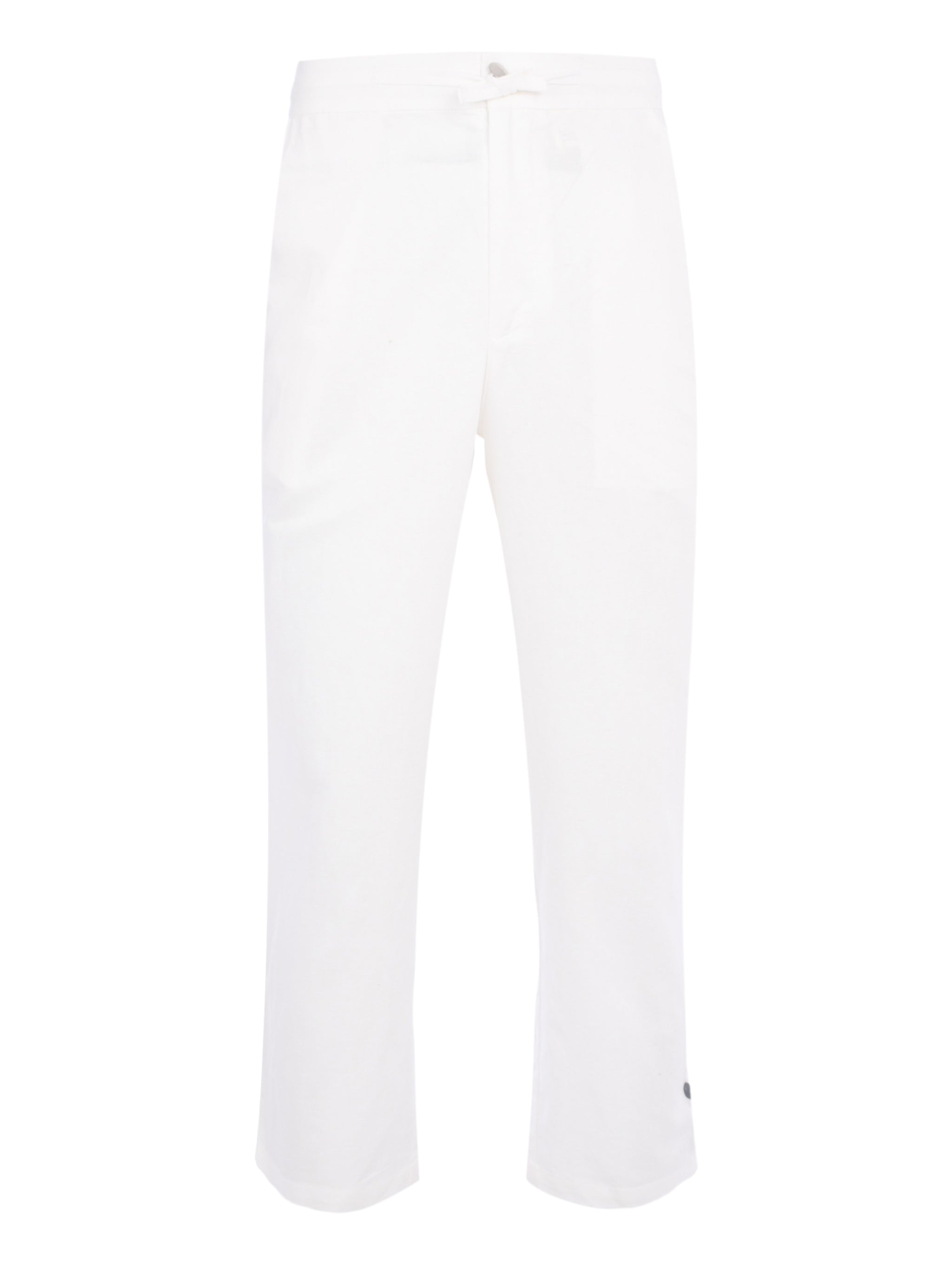 LINEN WHITE PANT (LOGO BACK POCKET)
