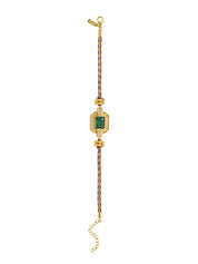 Green shiny art deco