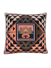 Zeugma geometric printed silk pillow