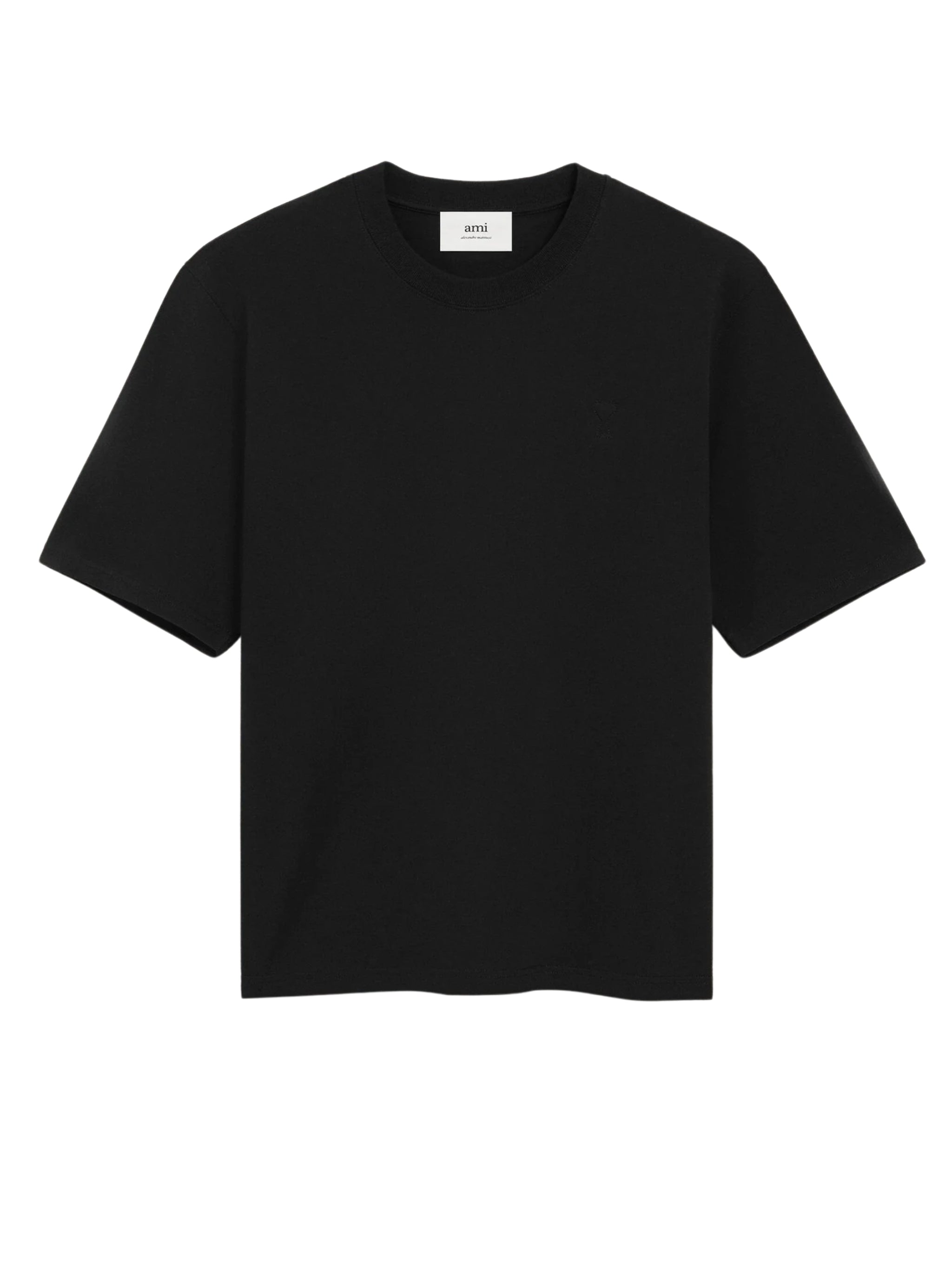 Black Cotton Ami de Coeur T-Shirt