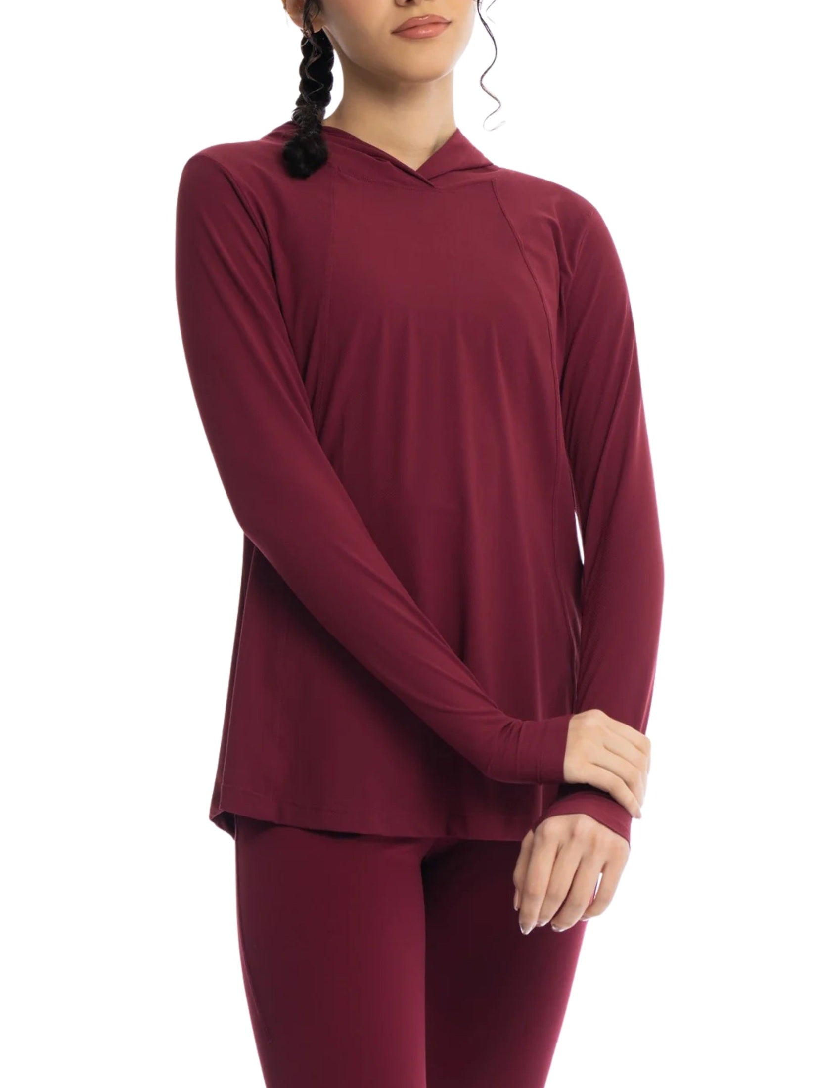 Active hooded top