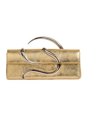 Gold Aura Baguette Clutch