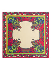 Mini Foulard Lemuria Placée Pink In Silk Twill (45X45)