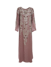 Long Sleeves Jalabiya with Luxe Sequins Embroidery & Separate Belt