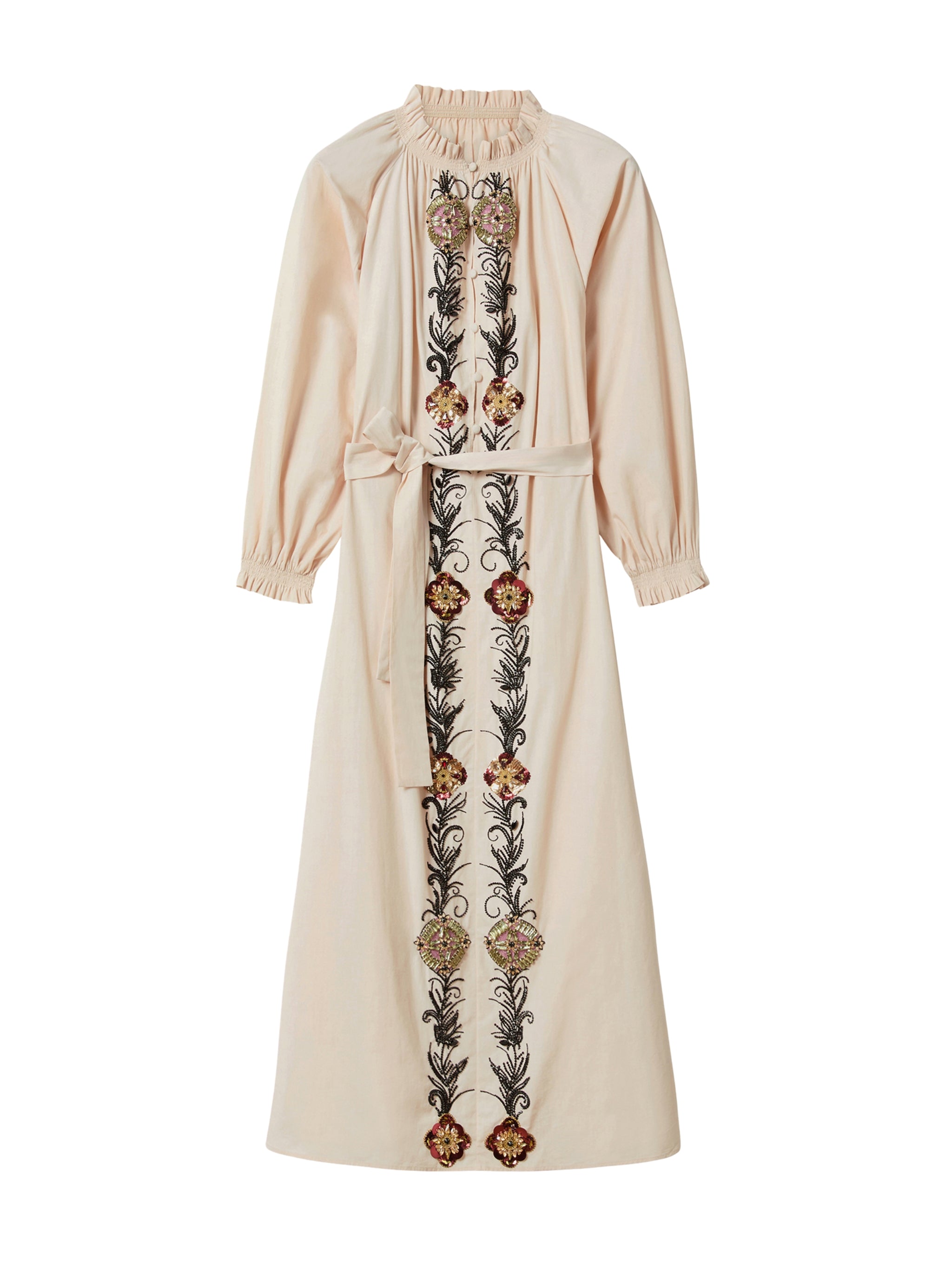 EMBROIDERED CERERE SHIRT DRESS