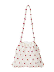 Ivory & red belle shoulder bag