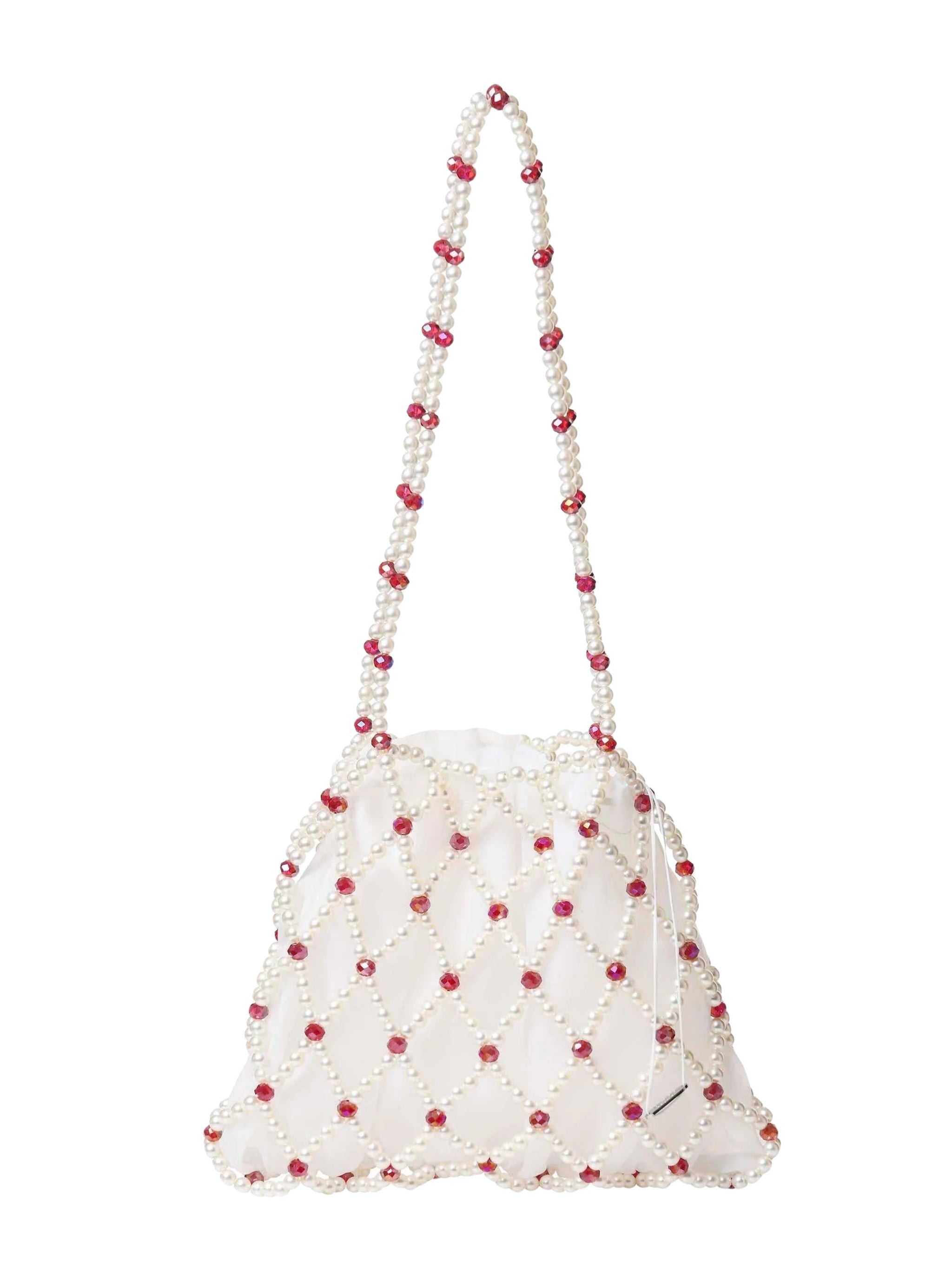 Ivory & red belle shoulder bag