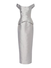 The Pieta Maxi Dress in Platinum