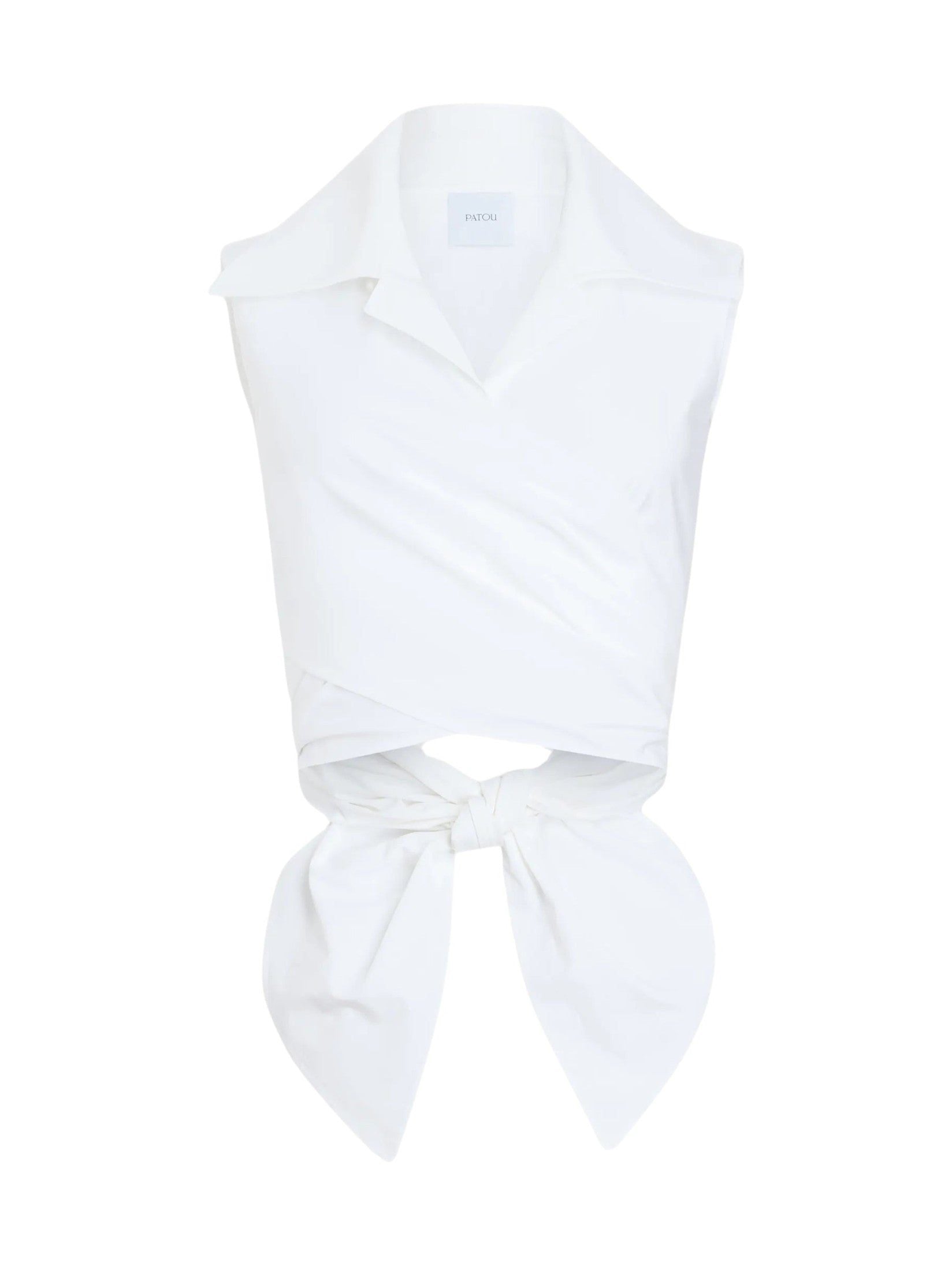Organic Cotton Sleeveless Draped Top