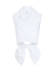 Organic Cotton Sleeveless Draped Top