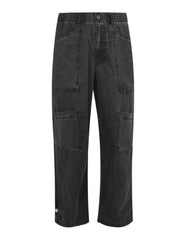 Washed fatigue pants