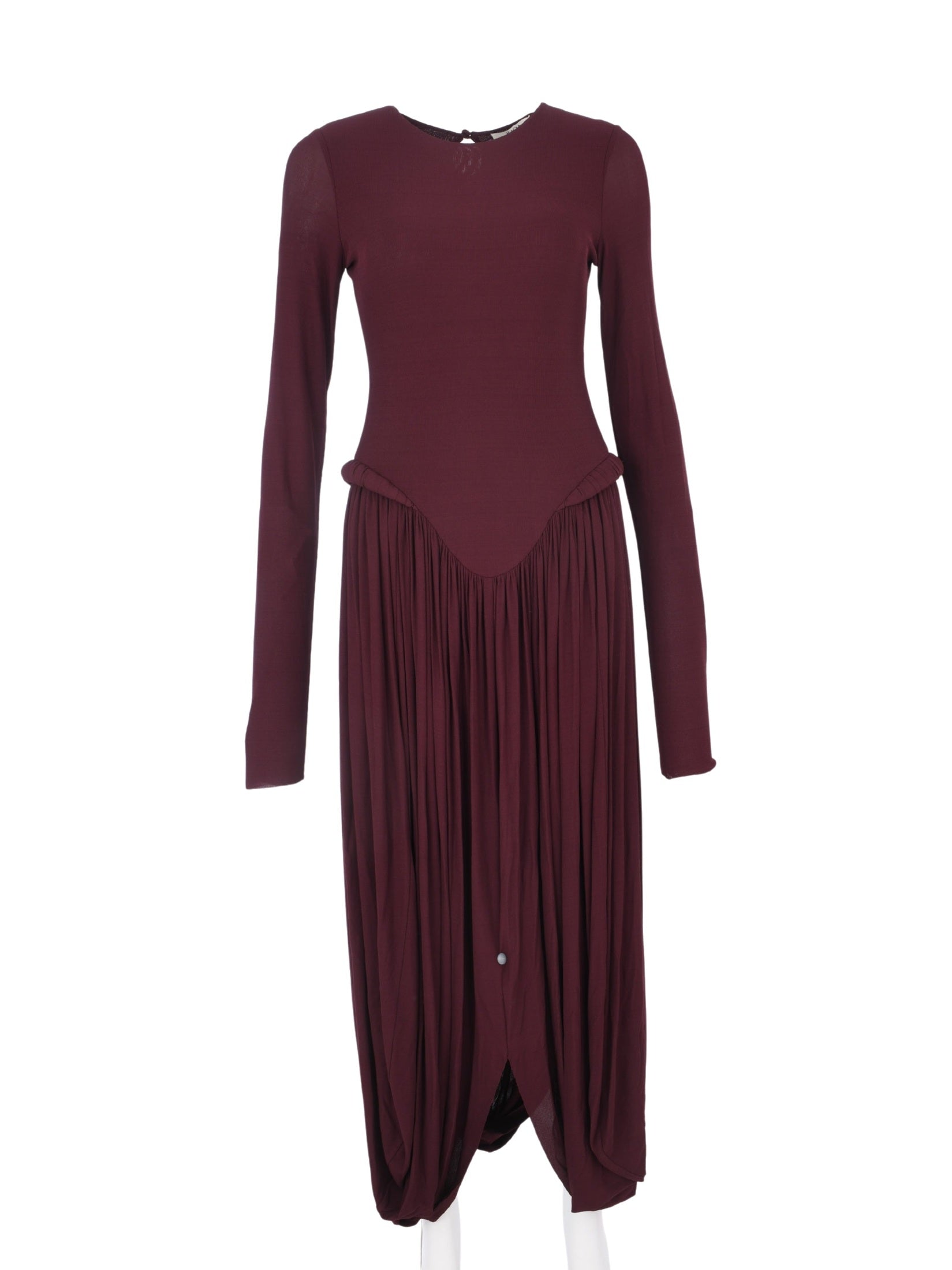 Structured pleated midi dress