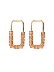 Nail lock earrings in sterling silver & 18k gold vermeil and peachy enamel