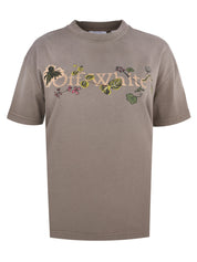 Bookish leaves reg tee washed stone be
