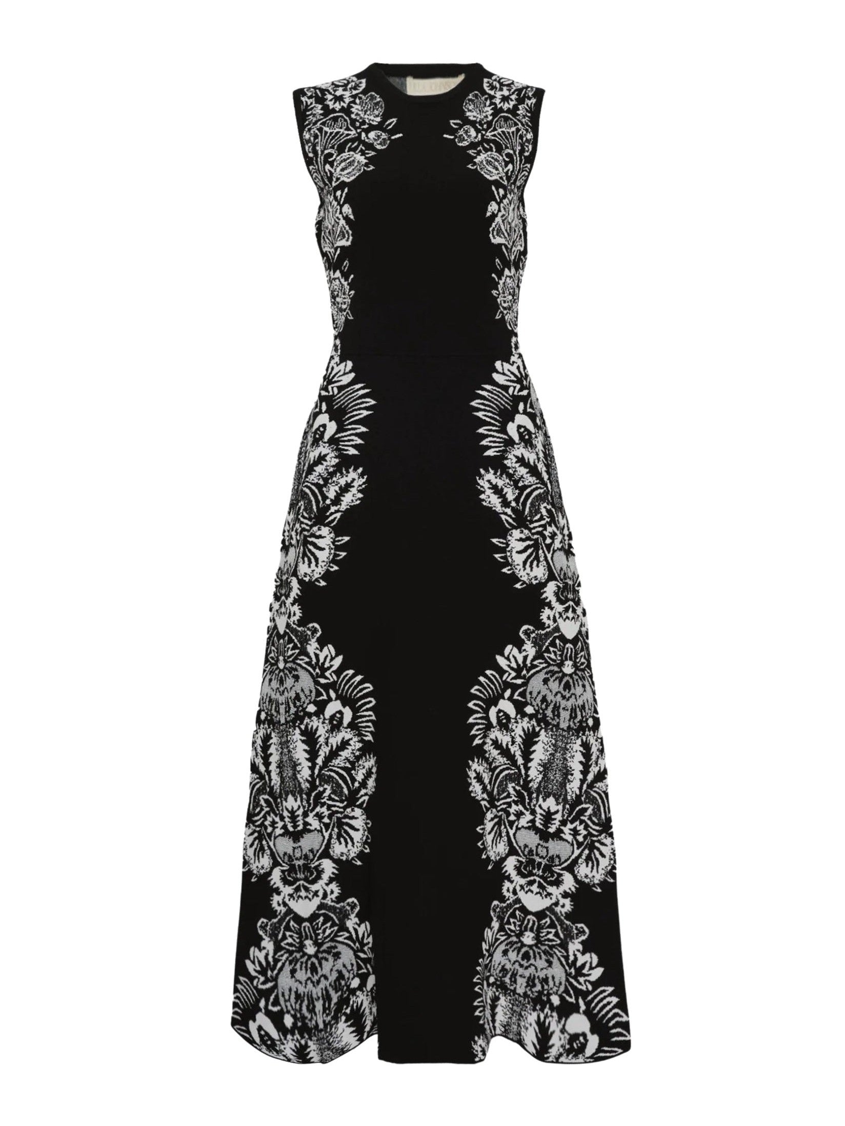 Liana Jacquard Long Dress – Noir