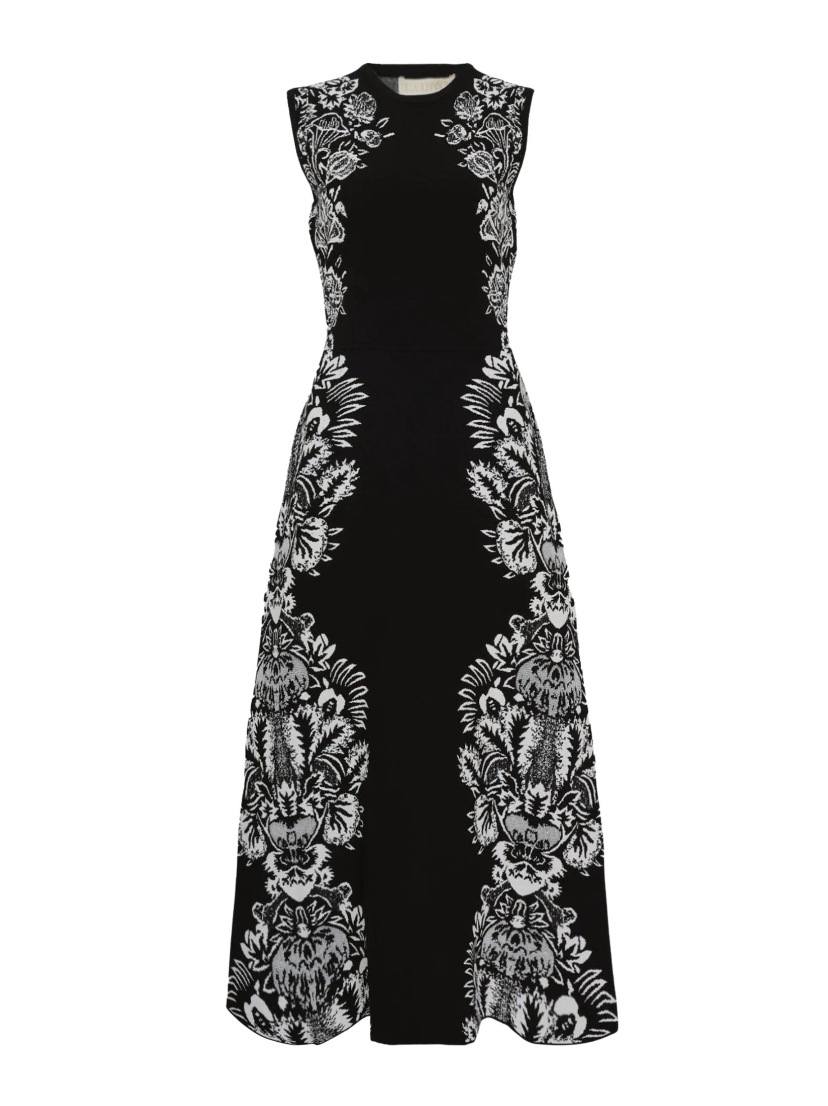 Liana Jacquard Long Dress – Noir