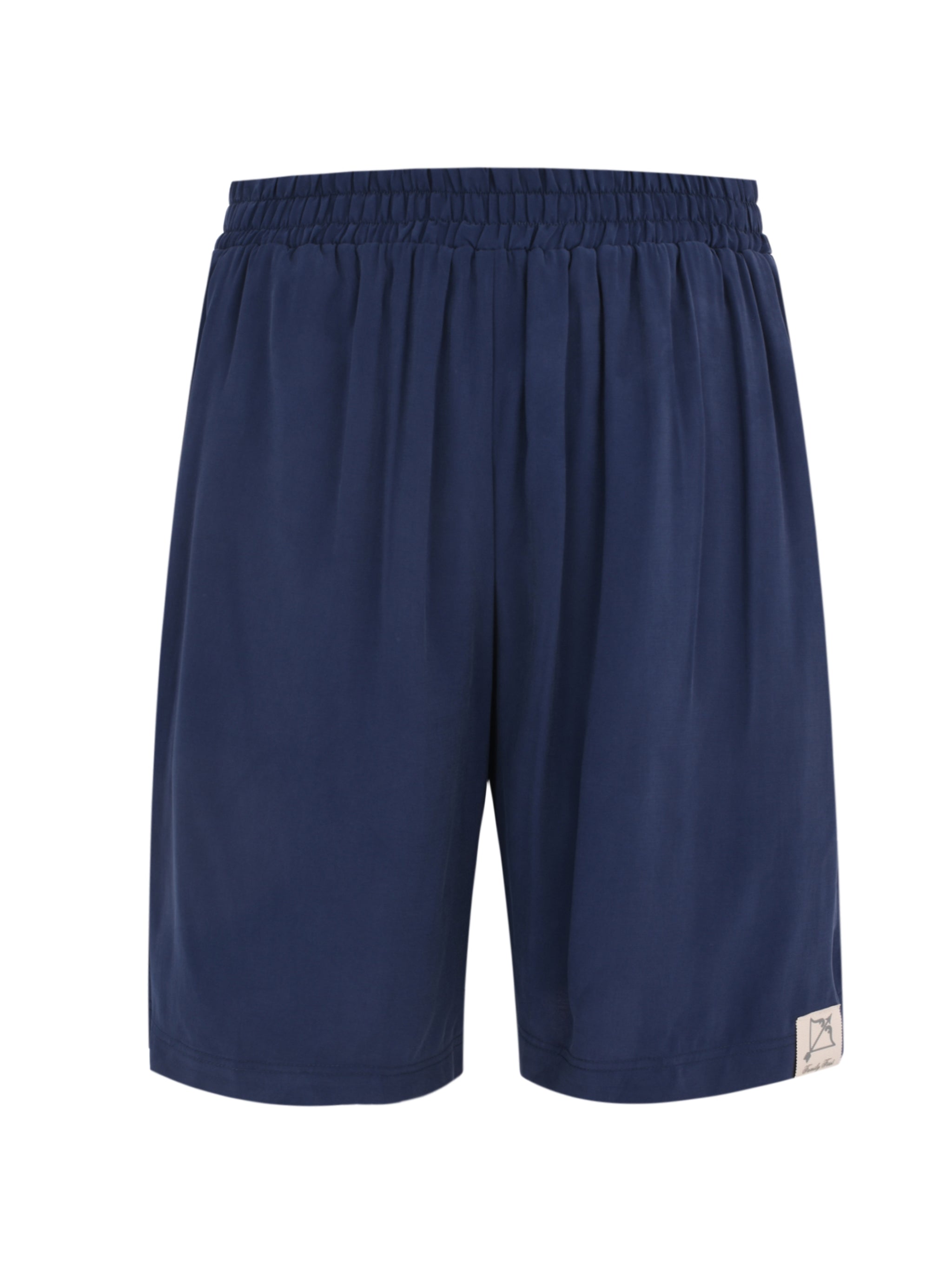 Elasticated-waist Cupro shorts